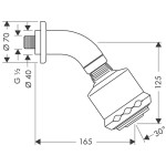 Потолочная душевая лейка Hansgrohe Croma Clubmaser 27475000 Потолочная душевая лейка Hansgrohe Croma Clubmaser 27475000